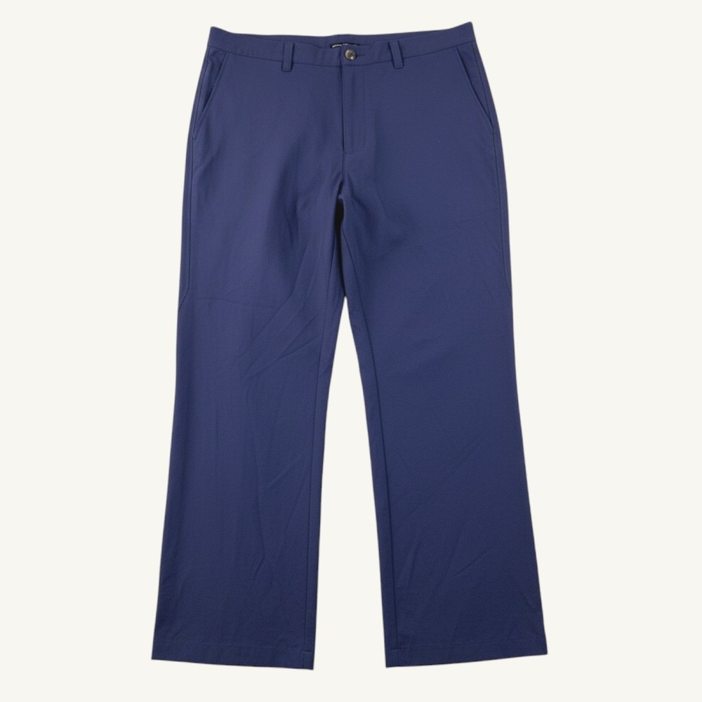 TravelSmith Trekking Pants Mens 38x30 Blue Nylon Flex Performance Tech Travel